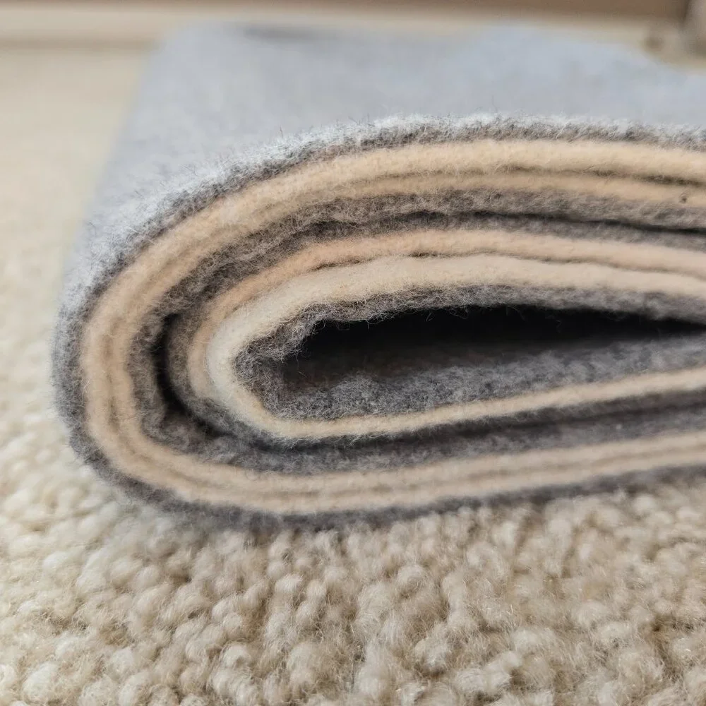 NWOT Reversible Wool Scarf Minimalist Modern Grey & Cream